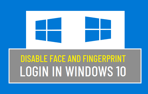 Отключить вход по лицу и отпечатку пальца в Windows 10