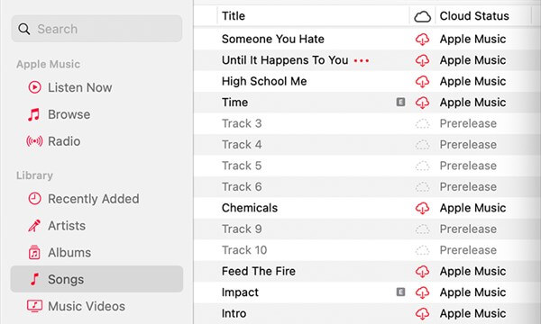 Песни в iTunes неактивны