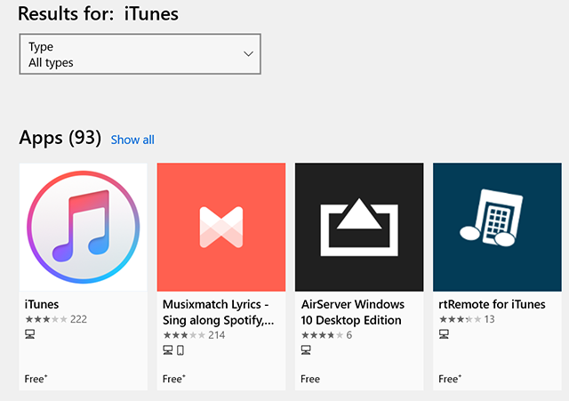 Загрузите iTunes из Microsoft Store