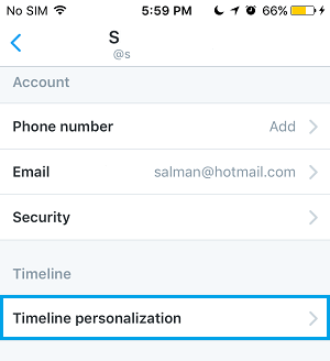 Персонализация временной шкалы Twitter на iPHone