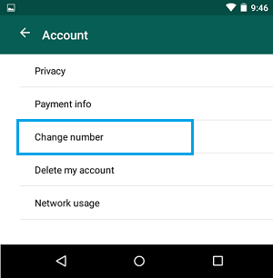 Изменить номер WhatsApp на Android