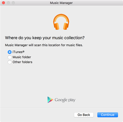 Выберите iTunes в качестве источника музыки в приложении Music Manager.