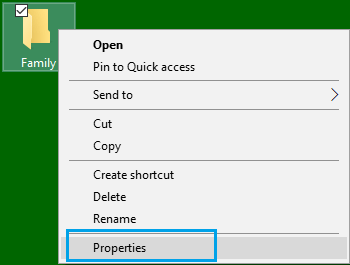 Доступ к свойствам файла в Windows 10