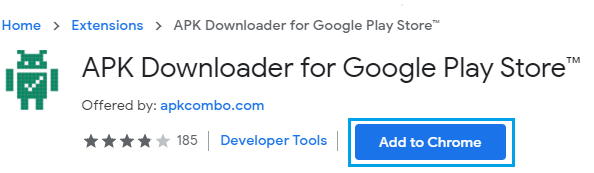 Добавить загрузчик APK для Google Play Store в Chrome