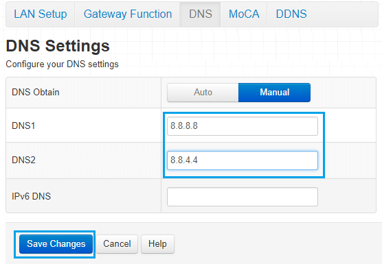 Измените настройки DNS маршрутизатора на Google DNS