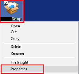 Открыть свойства файла