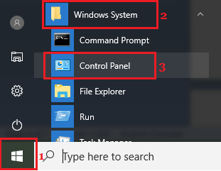 Откройте панель управления на компьютере с Windows 10.