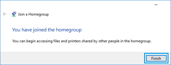 Завершите присоединение к домашней группе в Windows 10