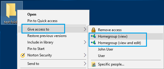 Предоставление доступа к определенной папке компьютерам домашней группы