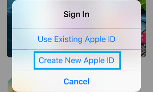 Создать новую опцию Apple ID на iPhone