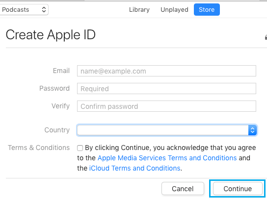 Создать экран Apple ID на Mac