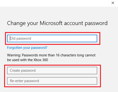 Изменить пароль учетной записи Майкрософт