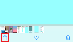 Значок «Поделиться» в приложении «Фотографии» на iPhone