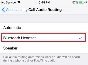 Маршрутизация аудиовызовов через Bluetooth-гарнитуру на iPhone