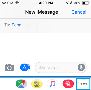 Кнопка «Дополнительно» в ящике приложения в приложении «Сообщения» на iPhone