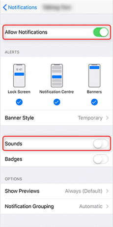 Как отключить тихую доставку на iOS 12