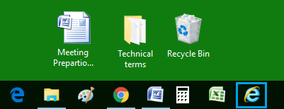 Internet Explorer закреплен на панели задач Windows 10