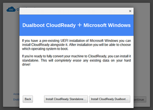 Установите CloudReady Standalone или Dualboot