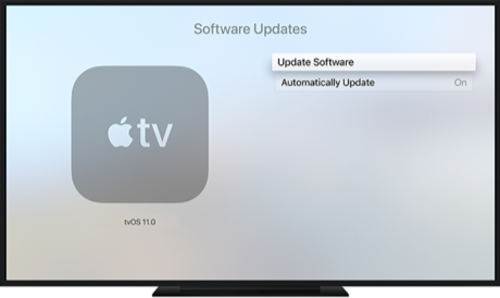 Обновите версию программного обеспечения на Apple TV