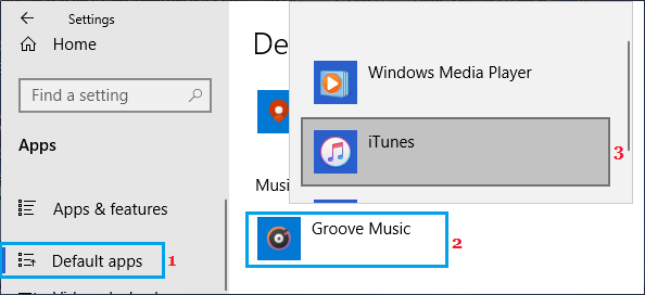 Установить музыкальное приложение по умолчанию на ПК с Windows