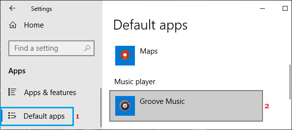 Музыкальное приложение Groove Music по умолчанию в Windows