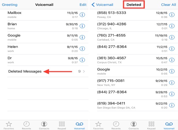 iPhone не будет удалять сообщения голосовой почты - очистить удаленные сообщения голосовой почты