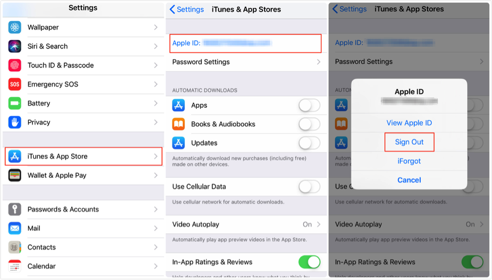 Исправлено: iPhone / iPad не может подключиться к App Store — выйдите из учетной записи