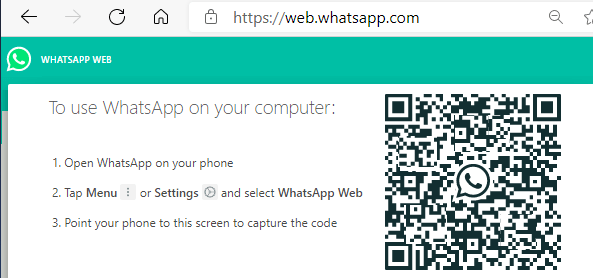 Сканируйте QR-код WhatsApp с помощью смартфона