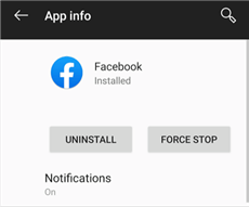 Переустановите Facebook на Android