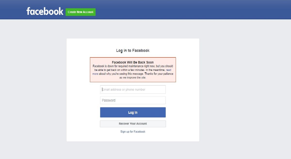 Facebook Crash