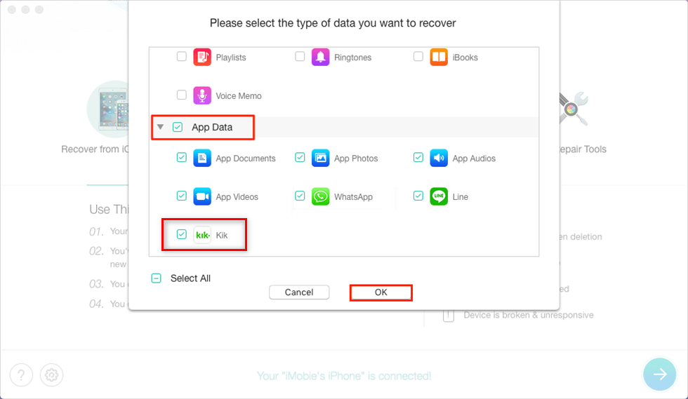 Как восстановить сообщения Kik на iPhone