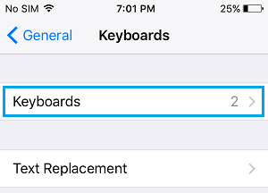 Вариант клавиатуры на iPhone