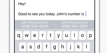 Предиктивный текст iOS 10