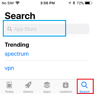 Поиск приложений в App Store на iPhone 