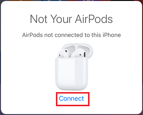 Подсказка о подключении AirPods на iPhone