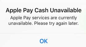 Apple Pay наличными недоступна