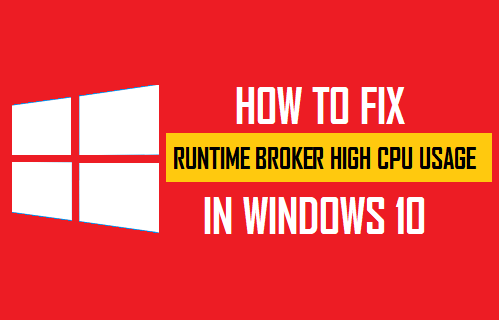 Исправление высокой загрузки ЦП Runtime Broker в Windows 10