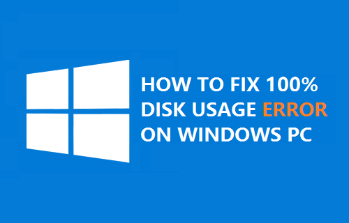 Исправить 100% ошибку использования диска в Windows 10