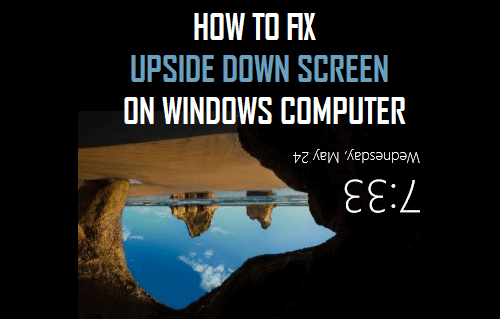 Исправить перевернутый экран в Windows 10