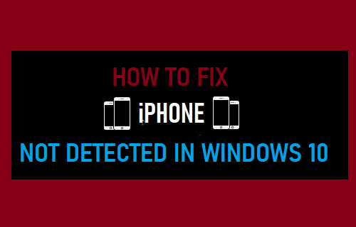 Исправить iPhone, не обнаруженный в Windows 10