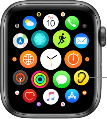 Доступ к списку приложений Apple Watch