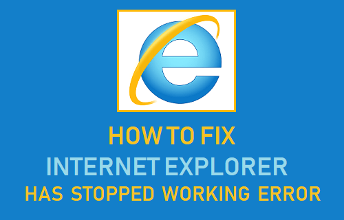 Исправить ошибку Internet Explorer, которая перестала работать