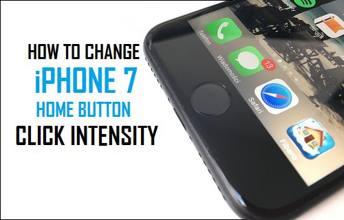 Изменить интенсивность и скорость нажатия кнопки «Домой» на iPhone 7
