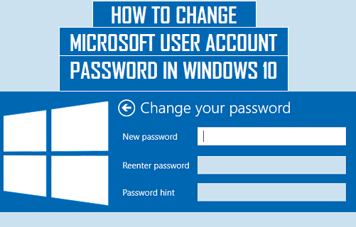 Изменить пароль учетной записи пользователя Microsoft в Windows 10