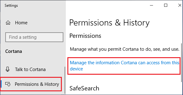 Управление информацией, которую Кортана собирает в Windows 10