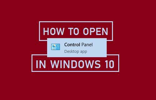 Откройте панель управления в Windows 10.