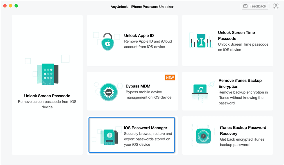 Нажмите на iOS Password Manager.