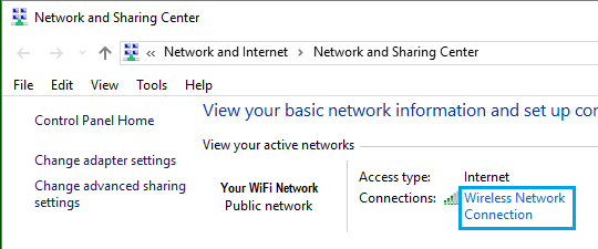 Центр управления сетями и общим доступом в Windows 10