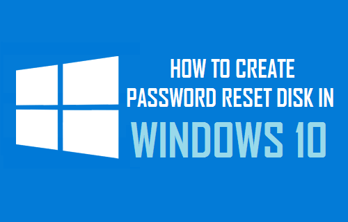 Создать диск для сброса пароля в Windows 10