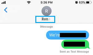 Имя отправителя iMessage